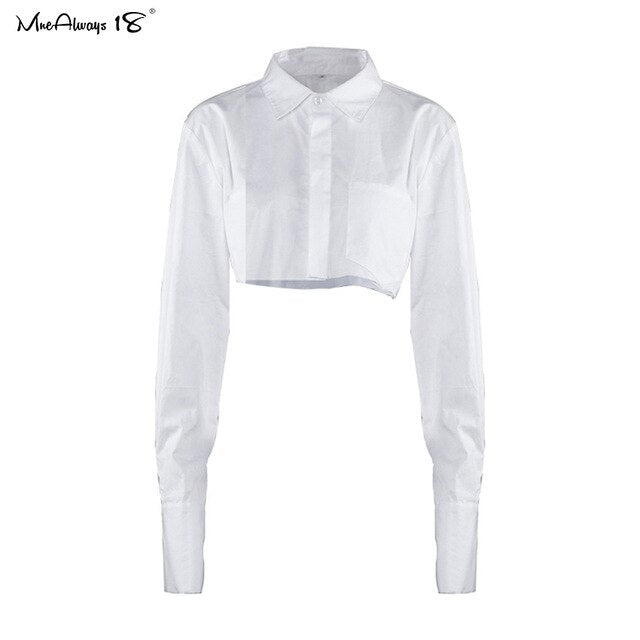 SHORT BLOUSE IN WHITE COTTON