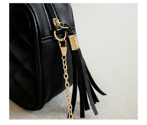SMALL MESSENGER BAG WITH TASSELS