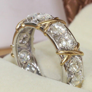 HANDMADE CROSS DIAMOND RING