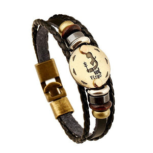 BRACELET EN CUIR 12 CONSTELLATIONS