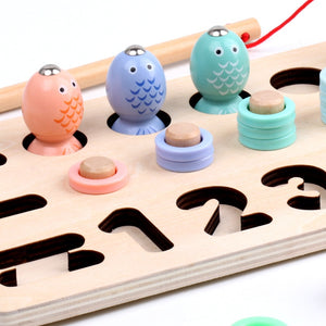 FISHING GAME WITH NUMBERS AND MACAROONS
