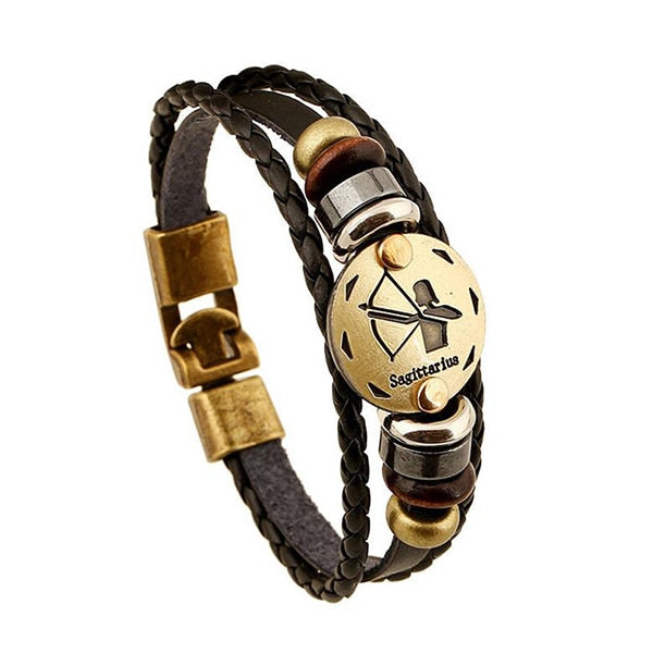 BRACELET EN CUIR 12 CONSTELLATIONS