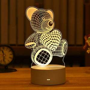 LAMPE NÉON 3D LED USB EN ACRYLIQUE