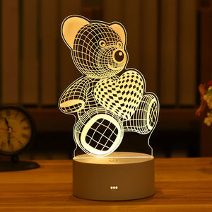 ACRYLIC USB LED 3D NEON LAMP 